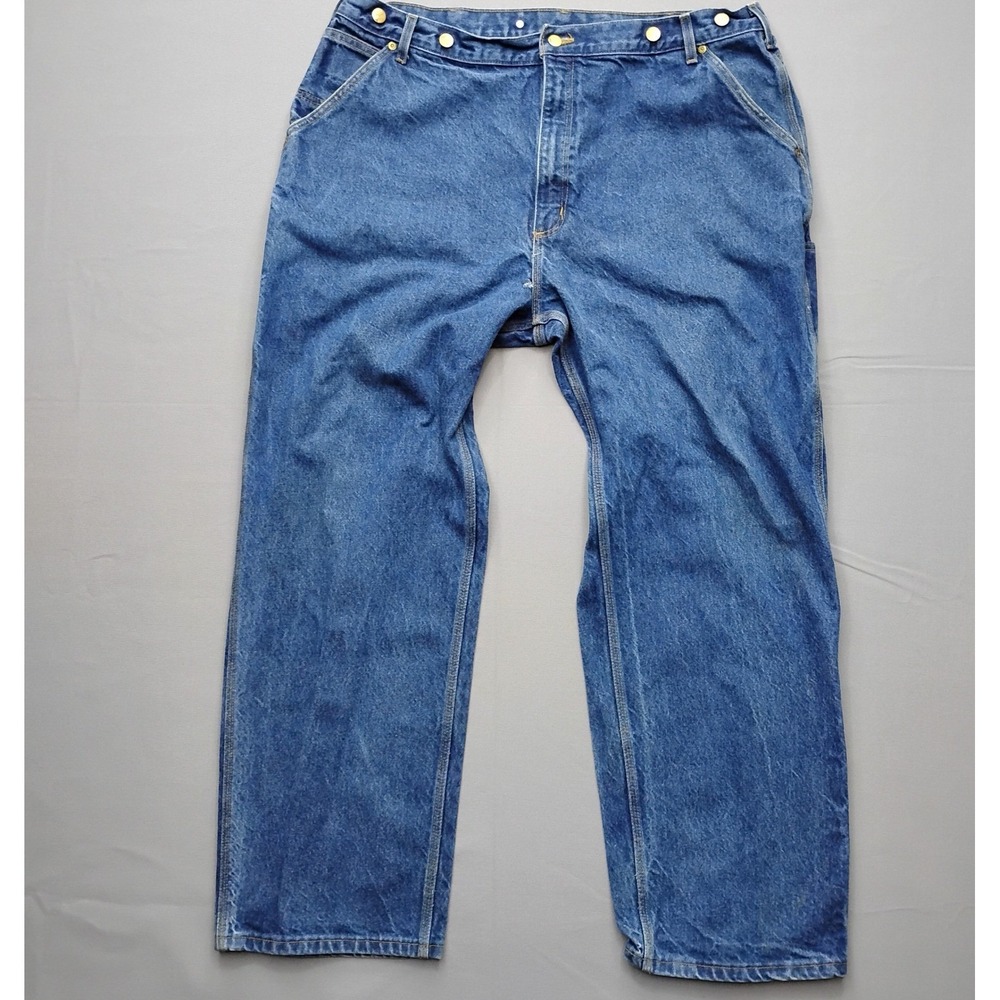 Carhartt B06 DNM Logger Jeans Mens 42x32 Double Front Made in USA Blue Vintage
